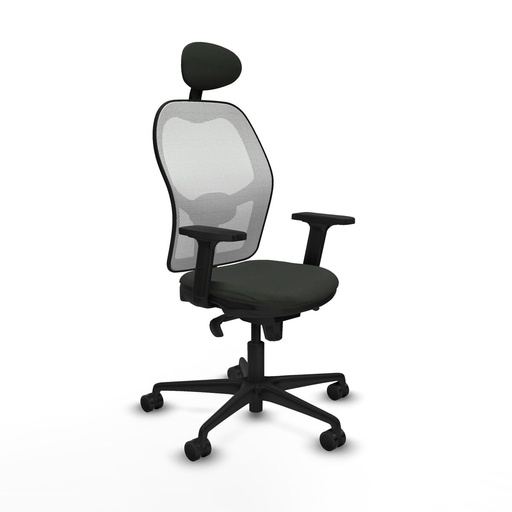 Office Chair with Headrest Jorquera Piqueras y Crespo 2D036N1 Black