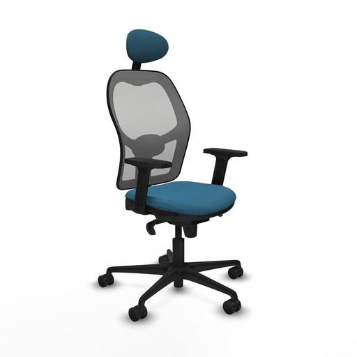 Office Chair with Headrest Jorquera Piqueras y Crespo 2D036N1 Grey Petroleum green