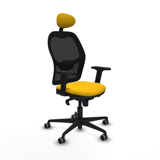 Office Chair with Headrest Jorquera Piqueras y Crespo 2D036G1 Yellow