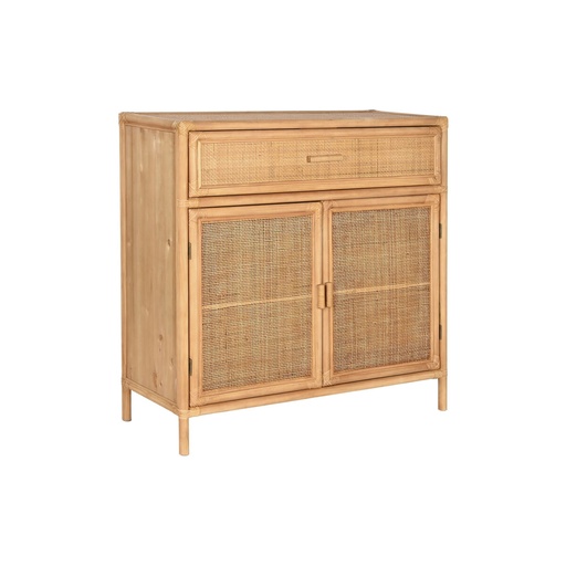 Aparador Home ESPRIT Marrón claro Ratán Abeto 100 x 40 x 100 cm