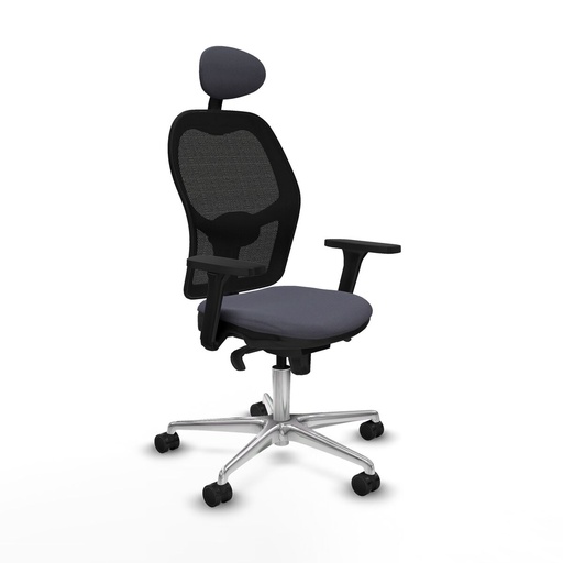 Silla de Oficina con Cabecero Jorquera Piqueras y Crespo 3D086N1 Gris oscuro