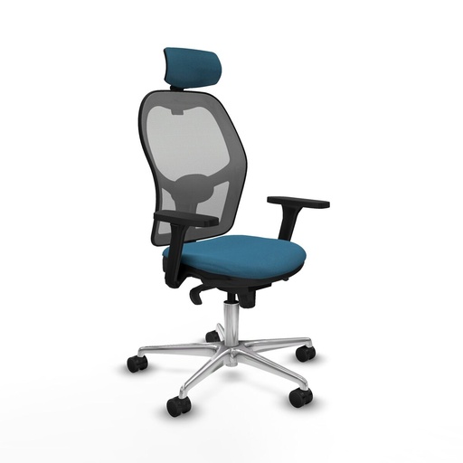 Office Chair with Headrest Jorquera Piqueras y Crespo 3D086N2 Grey Petroleum green
