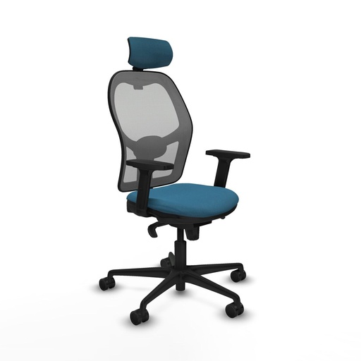 Office Chair with Headrest Jorquera Piqueras y Crespo 2D036N2 Grey Petroleum green