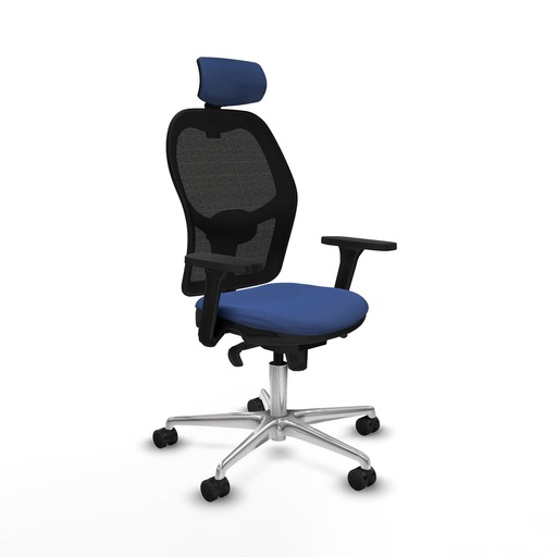 Silla de Oficina con Cabecero Jorquera Piqueras y Crespo 3D086N2 Azul marino