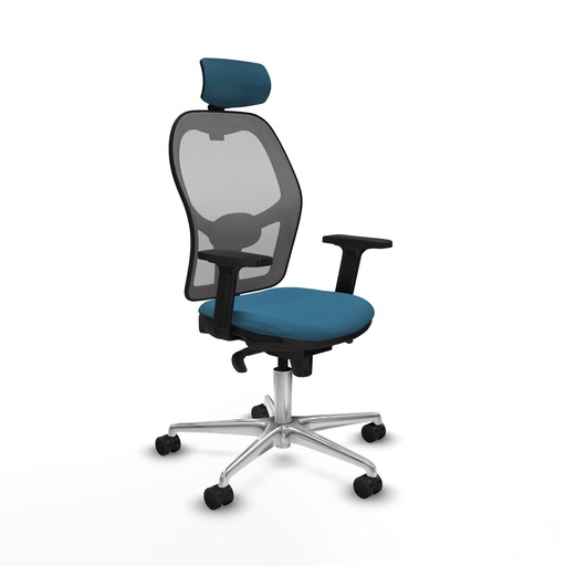 Office Chair with Headrest Jorquera Piqueras y Crespo 2D086N2 Grey Petroleum green