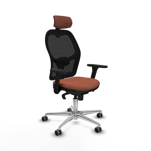 Office Chair with Headrest Jorquera Piqueras y Crespo 3D086G2 Brown Black