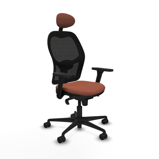 Office Chair with Headrest Jorquera Piqueras y Crespo 3D036N1 Brown Black