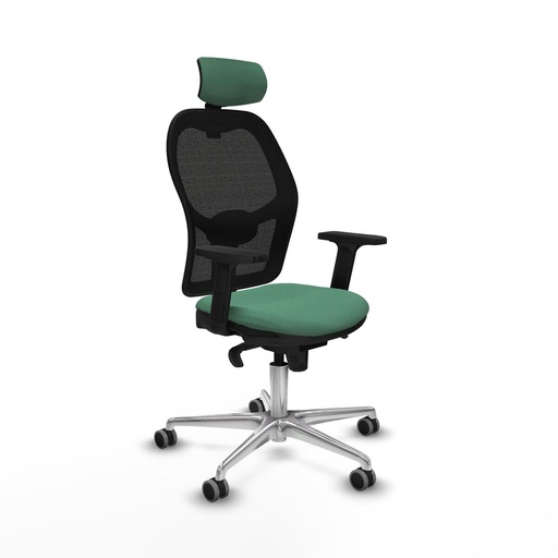 Silla de Oficina con Cabecero Jorquera Piqueras y Crespo 2D086G2 Verde Esmeralda