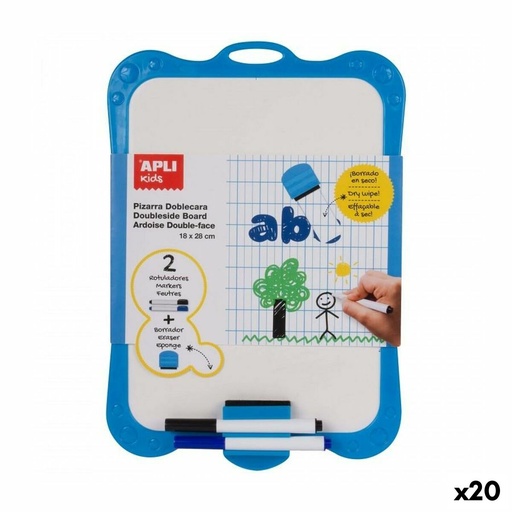 Pizarra blanca Apli 18 x 28 cm (20 Unidades)