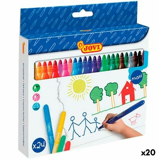 Set de Rotuladores Jovi Maxi Multicolor 24 Piezas (20 Unidades)