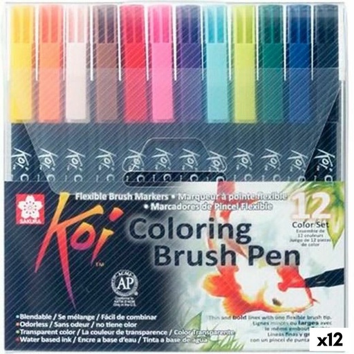 Set de Rotuladores Talens Sakura KOI Multicolor 12 Piezas (12 Unidades)