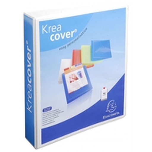Carpeta de anillas Exacompta KREACOVER Blanco A4+ (10 Unidades)