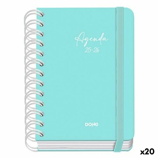 Diary DOHE SERENITY WIRE´O Green A6 120 x 170 mm 2025-2026 (20 Units)