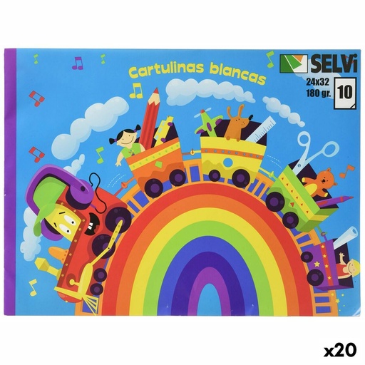 Cards SELVI White 24 x 32 cm (20 Units)