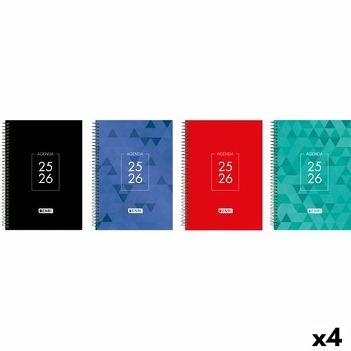 Diary ENRI IDENTITY 1/4 15 x 21 cm 2025-2026 (4 Units)