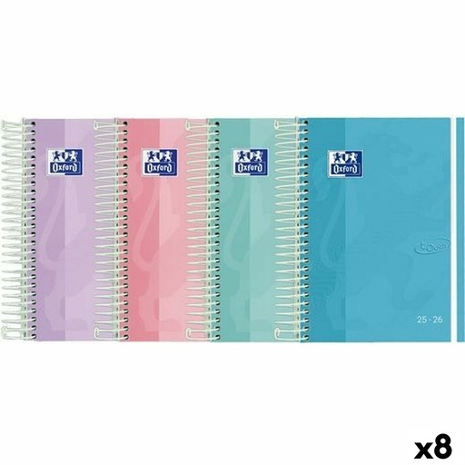 Agenda Oxford TOUCH 1/8 12 x 18 cm 2025-2026 (8 Unidades)