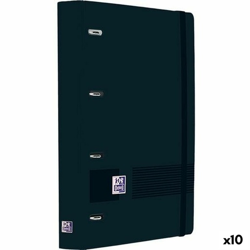 Ring binder Oxford LIVE&GO Black A4+ (10 Units)