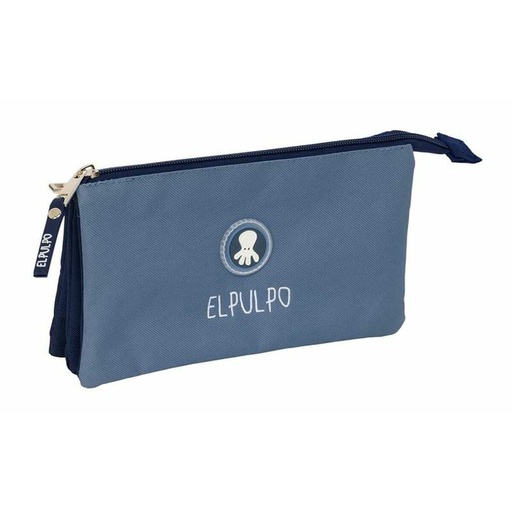 Triple Carry-all El Pulpo   Blue Navy Blue 22 x 12 x 3 cm