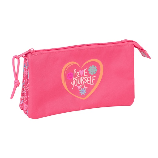 Triple Carry-all Safta Feeling Pink 22 x 12 x 3 cm