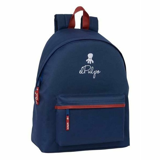 Mochila Escolar El Pulpo Azul marino 33 x 42 x 15 cm