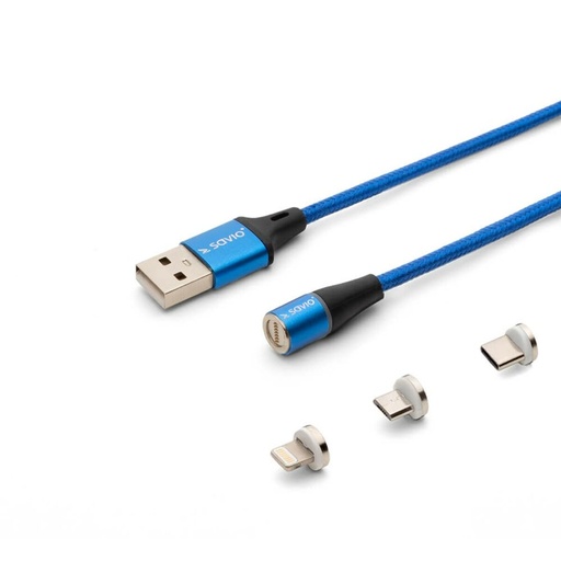 USB Cable Savio CL-157 Blue 2 m
