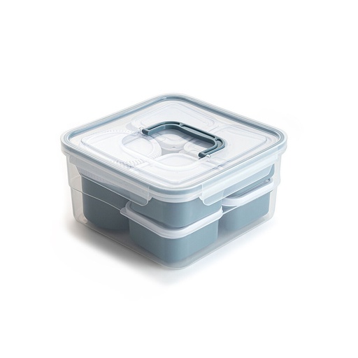 Set of Stackable Hermetically-sealed Kitchen Containers Quid Minimal 7 Pieces