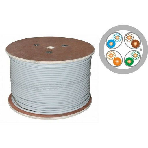 FTP Category 6 Rigid Network Cable Alantec KIF6ALSOH500D Grey 500 m