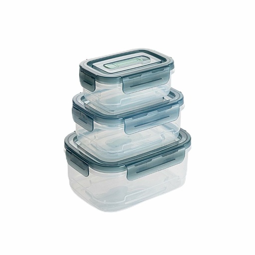 Set of lunch boxes Quid Minimal Green Plastic 500 ml 1 L 1,8 L 3 Pieces