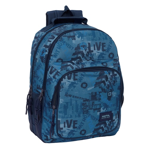 School Bag Safta New edition Navy Blue 32 x 42 x 15 cm