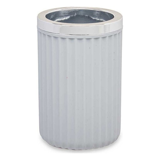 Glass Berilo Grey Plastic 7,5 x 11,5 x 7,5 cm Toothbrush Holder
