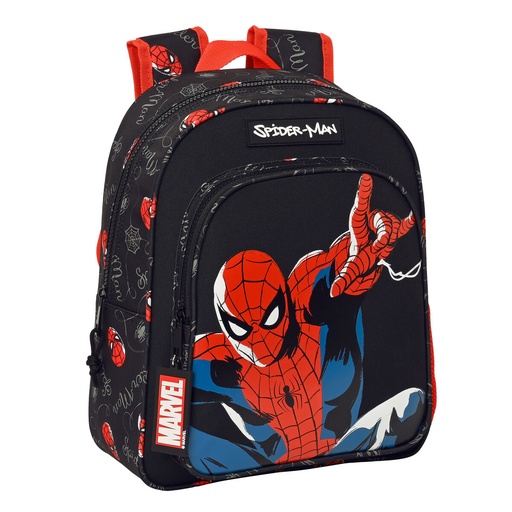 Mochila Infantil Spider-Man Hero Negro 27 x 33 x 10 cm