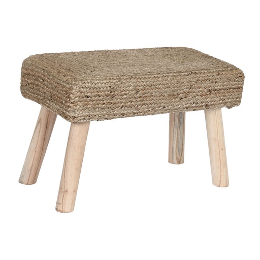 Reposapiés DKD Home Decor Marrón Yute Natural Urbano 60 x 30 x 40 cm