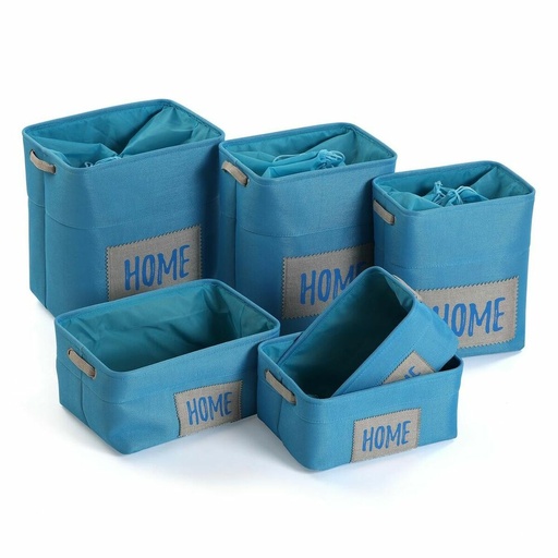 Basket set Versa Home 30 x 40 x 45 cm Blue