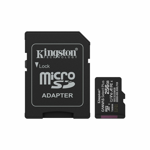 Tarjeta de Memoria Micro SD con Adaptador Kingston SDCS3/256GB 256 GB
