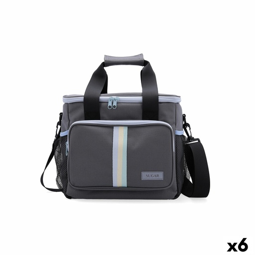 Bolsa Térmica Quid Sugar Gris 33 x 24 x 28 cm (6 Unidades)
