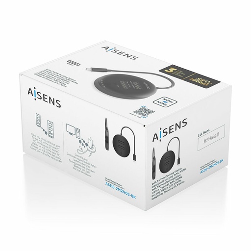 Base de carga Aisens ASDS-2M2N05-BK Negro