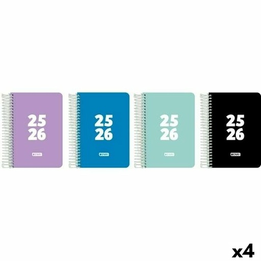 Agenda ENRI 1/4 15 x 21 cm 2025-2026 (4 Unidades)