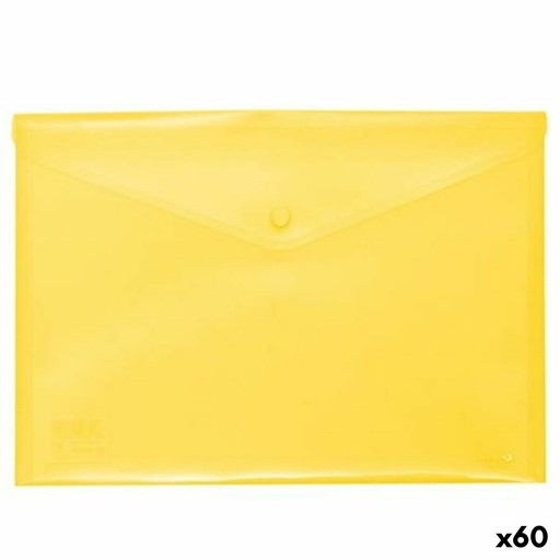 Document holder with flap Grafoplas Yellow A4 polypropylene (60 Units)