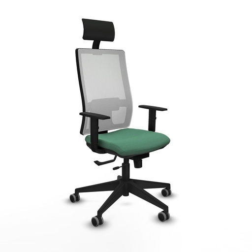 Silla de Oficina con Cabecero Piqueras y Crespo 1D066G1 Verde Esmeralda