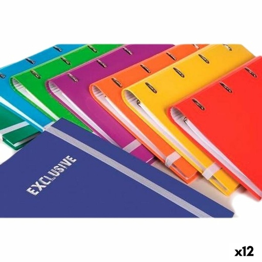 Carpeta de anillas Pacsa EXCLUSIVE Multicolor A4 (12 Unidades)