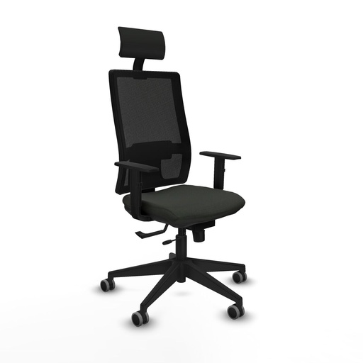 Office Chair with Headrest Piqueras y Crespo 1D066G1 Black