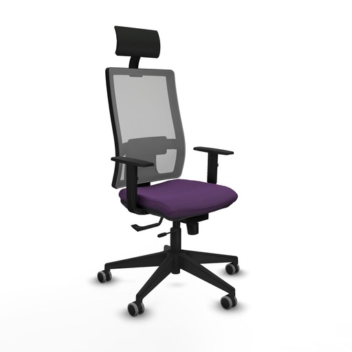 Silla de Oficina con Cabecero Piqueras y Crespo 1D066G1 Morado