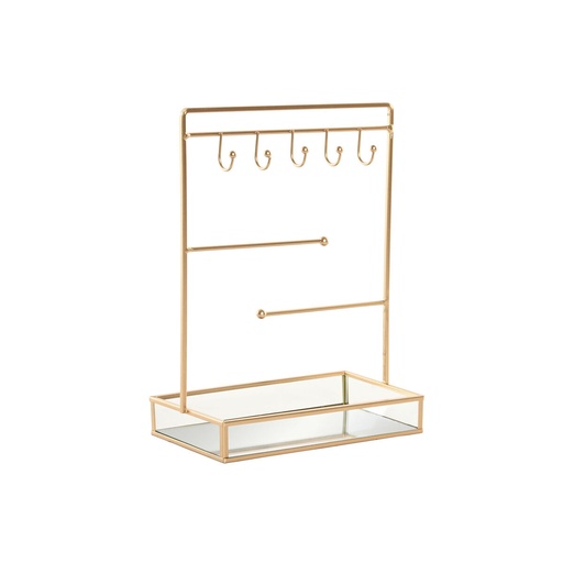 Caja-Joyero Home ESPRIT Dorado Metal Espejo 21 x 10 x 32 cm