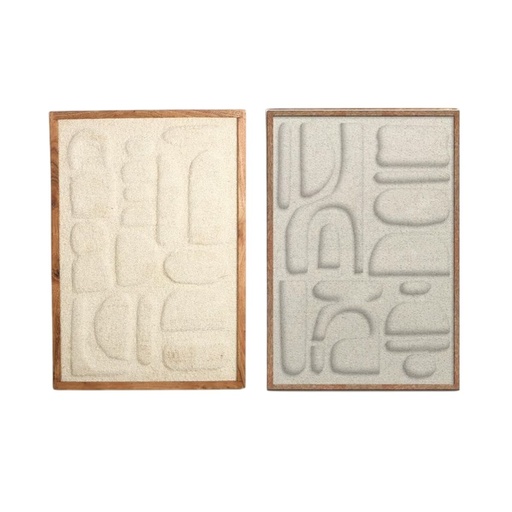 Cuadro Home ESPRIT Beige Moderno Urbano 75 x 3 x 105 cm (2 Unidades)