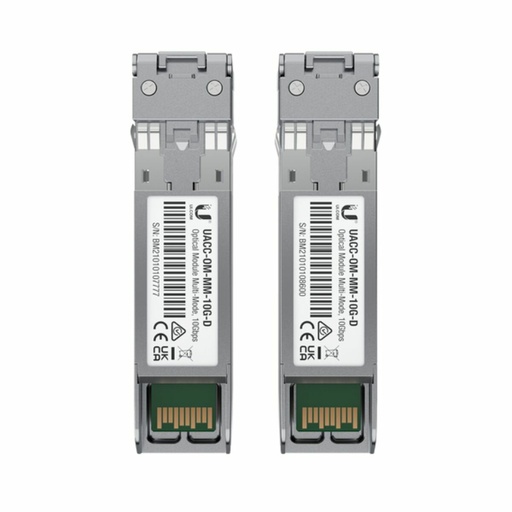 Módulo Fibra SFP MultiModo UBIQUITI UACC-OM-MM-10G-D-2 Plateado