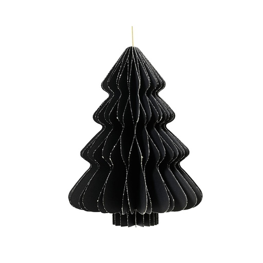 Christmas Tree Decoris Black Paper Ø 30 x 40 cm