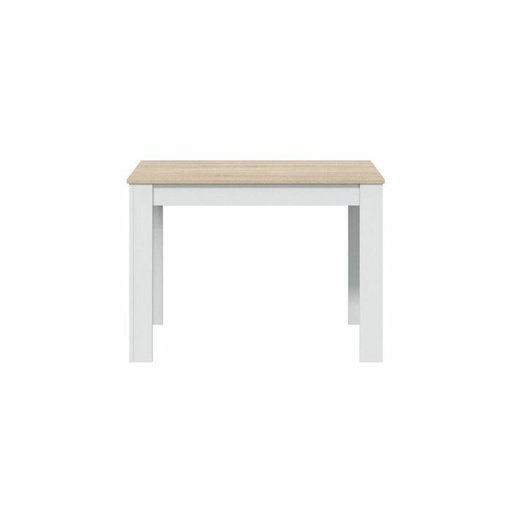Dining Table LILIAN White Brown Wood 109 x 67 x 78 cm