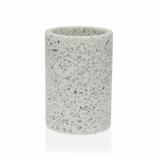 Toothbrush Holder Versa White Resin (7,3 x 10,4 x 7,3 cm)