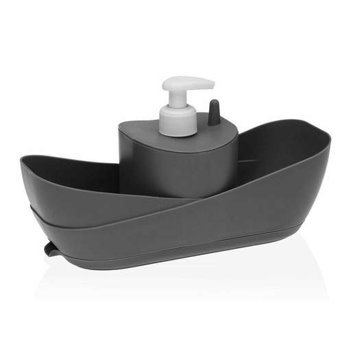 2-in-1 Soap Dispenser for the Kitchen Sink Versa polypropylene 11 x 26 x 10 cm Grey