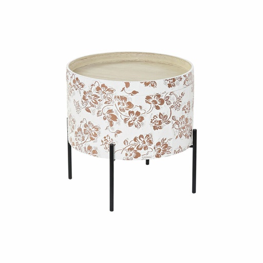 Mesita Auxiliar DKD Home Decor Blanco Negro 38 x 38 x 39 cm